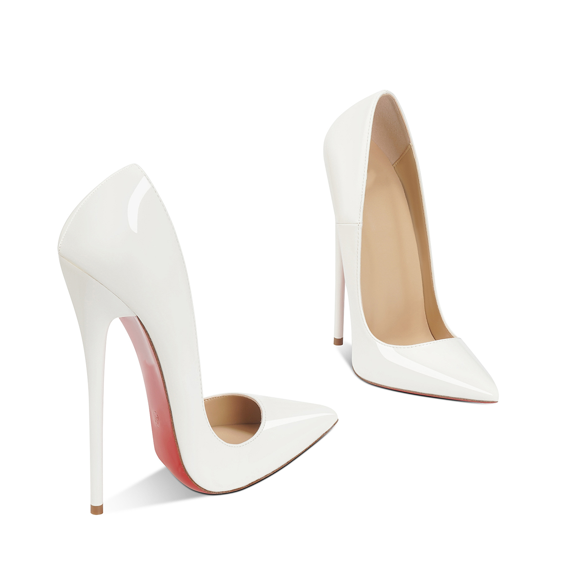 160mm Sky-High High Heels Red Bottom Shoes Classic Pointed Stiletto Heels-MERUMOTE