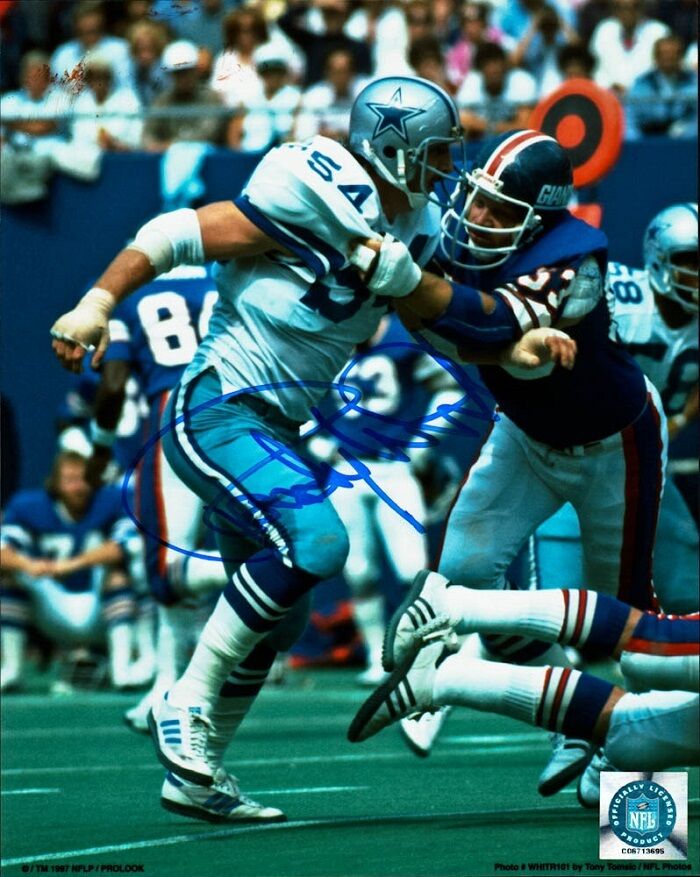 1994 HOF - RANDY WHITE In-person Signed Photo Poster painting