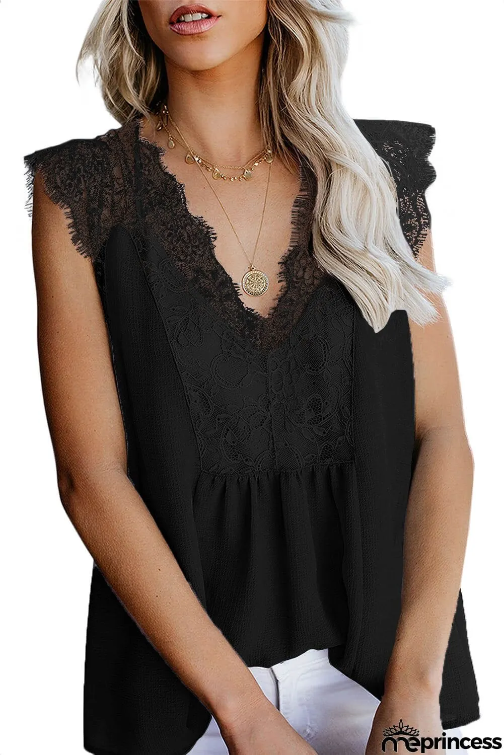From A Dream Lace Tank Top with Vest