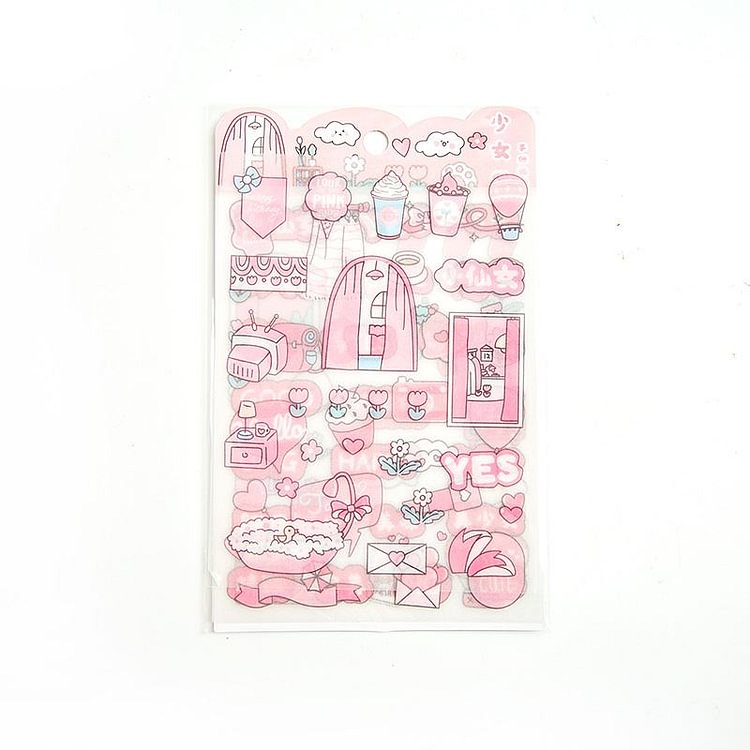 JOURNALSAY Pink Flash Point Account PET Powder Frosted Transparent Unicorn