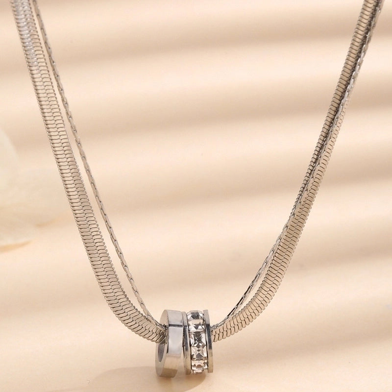 Vintage Style Solid Color 304 Stainless Steel Necklace3