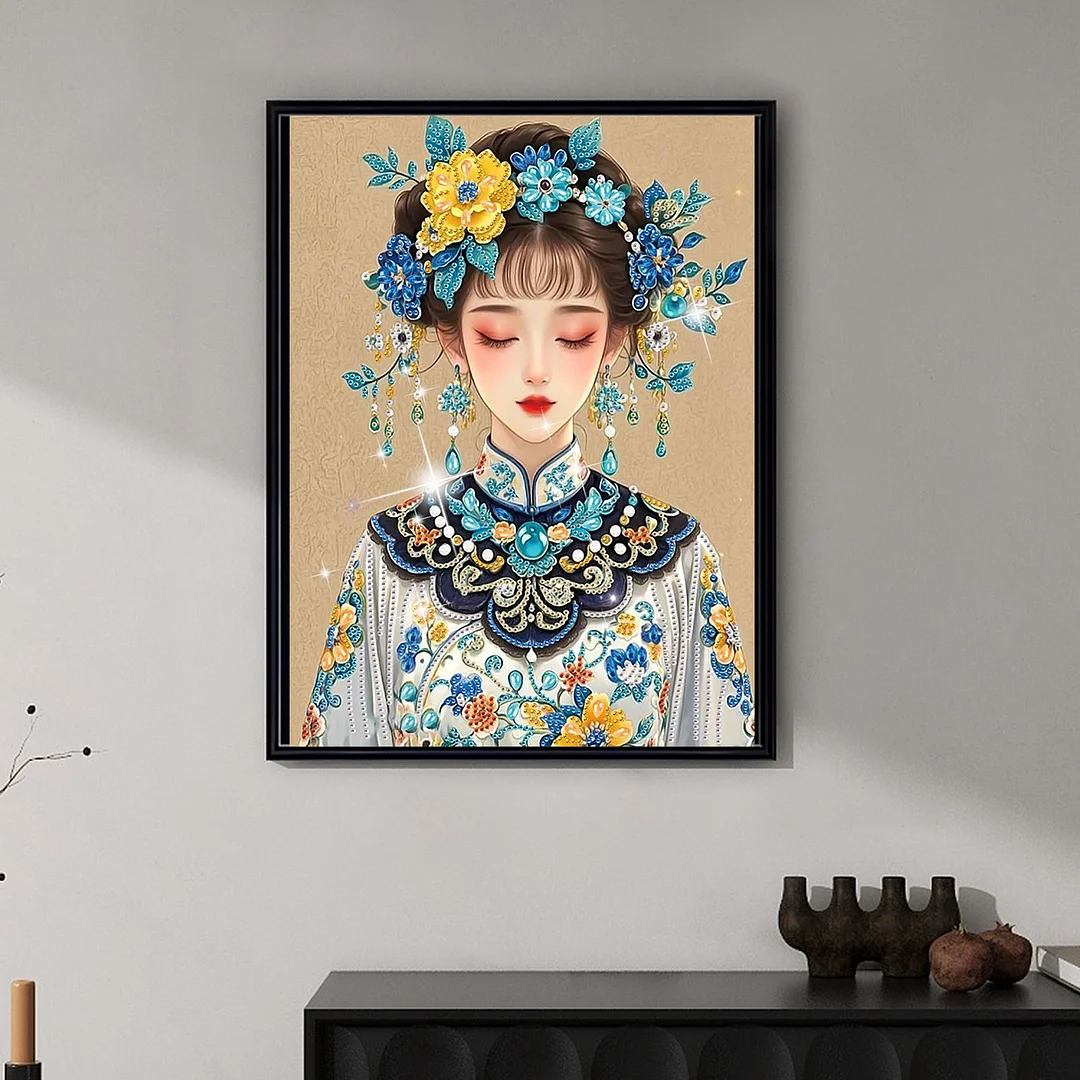 Diamond Painting - Partial Special Shaped Drill - Elegant Lady(Canvas|30x40cm)