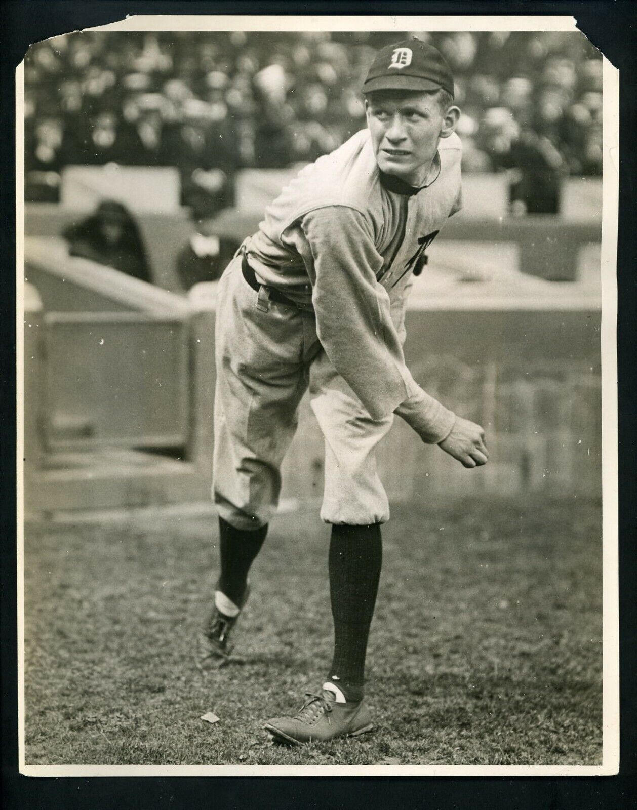 Howard Ehmke circa 1917 Charles Conlon Press Original Photo Poster painting Detroit Tigers