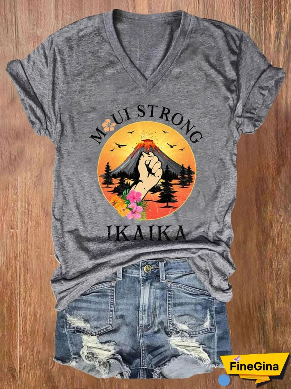 Women's Maui Strong Ikaika Print Short Sleeve T-Shirt