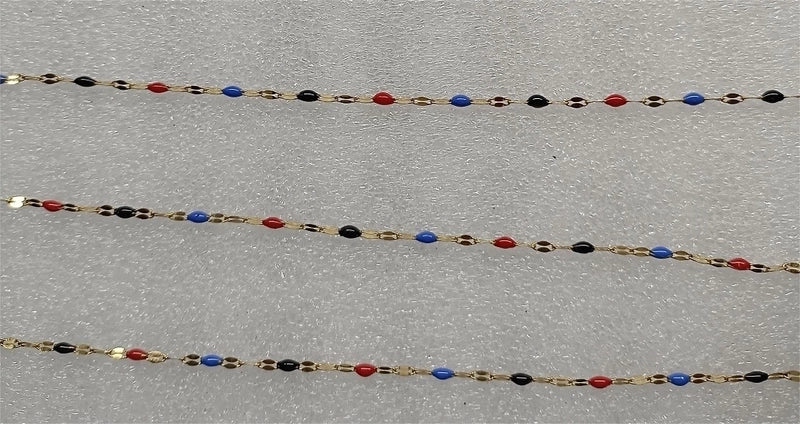 Sweet Color Block Titanium Steel Enamel Necklace