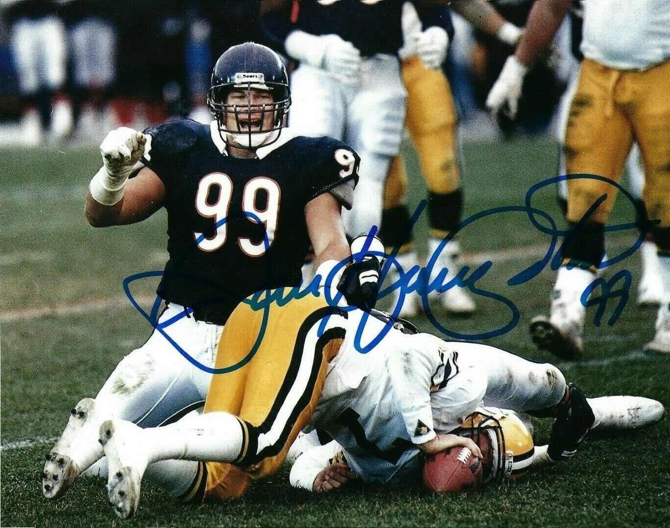 Dan Hampton Autographed Signed 8x10 Photo Poster painting ( HOF Bears ) REPRINT