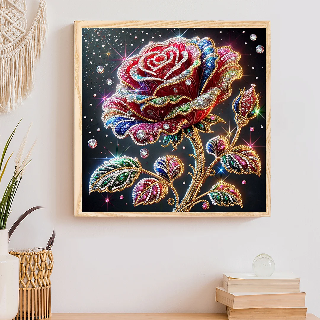 Rose - Partial Special Shaped Drill Diamond Painting Kits (Canvas|30*30cm)