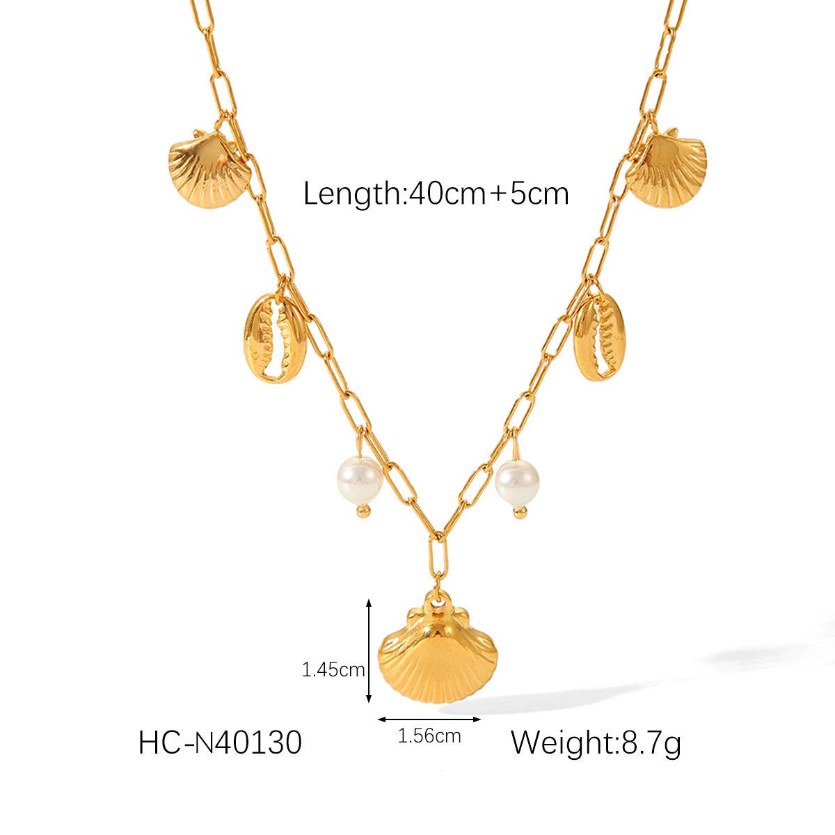 Beach Ocean Style Titanium Steel Necklace Starfish Dolphin Seahorse Shell Stainless Steel Pendant Clavicle Chain For Women