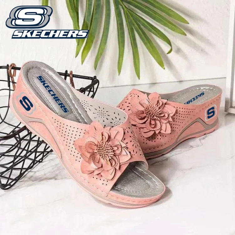 SKECHERS® nové, pohodlné a módní dámské výškové klínové ortopedické sandály
