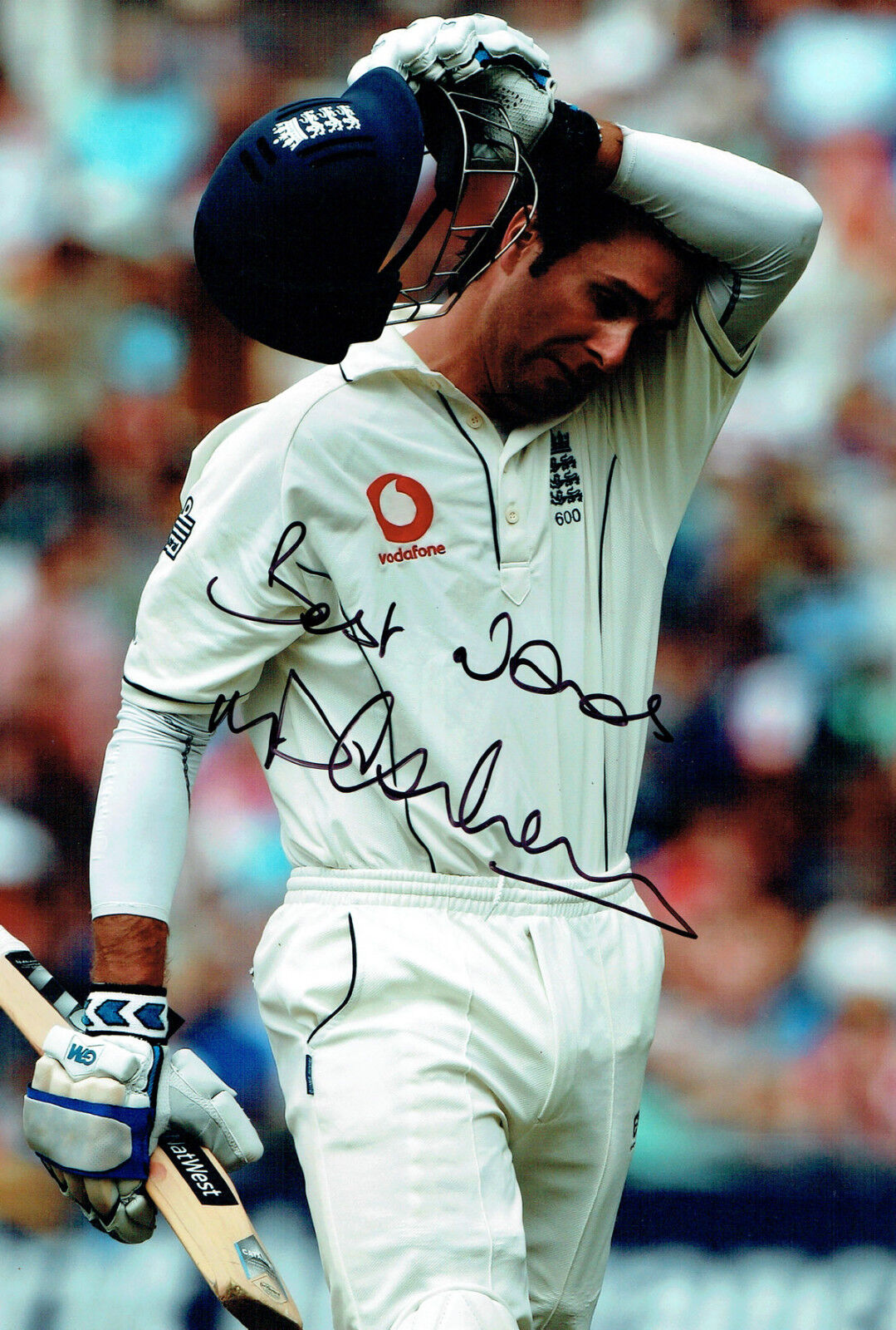 Michael VAUGHAN Signed Autograph 12x8 Photo Poster painting AFTAL England Cricket Ashes Winner