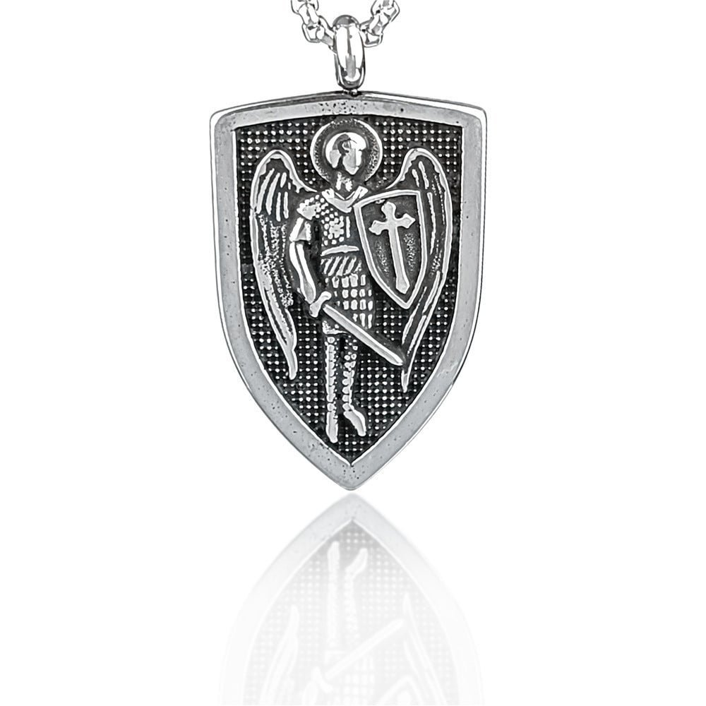 Archangel St Saint Medal Stainless Steel Pendant tacday