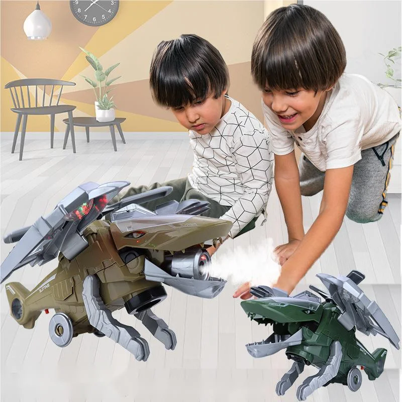 [SPAR KUN 60% I DAG] LED Transforming Dinosaur Helikopter Legetøj - KØB 2 GRATIS FRAGT