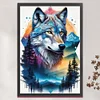 The Wolf And Forest-11CT Stamped Cross Stitch 40*60cm/15.75*23.62in  tapestrymarket