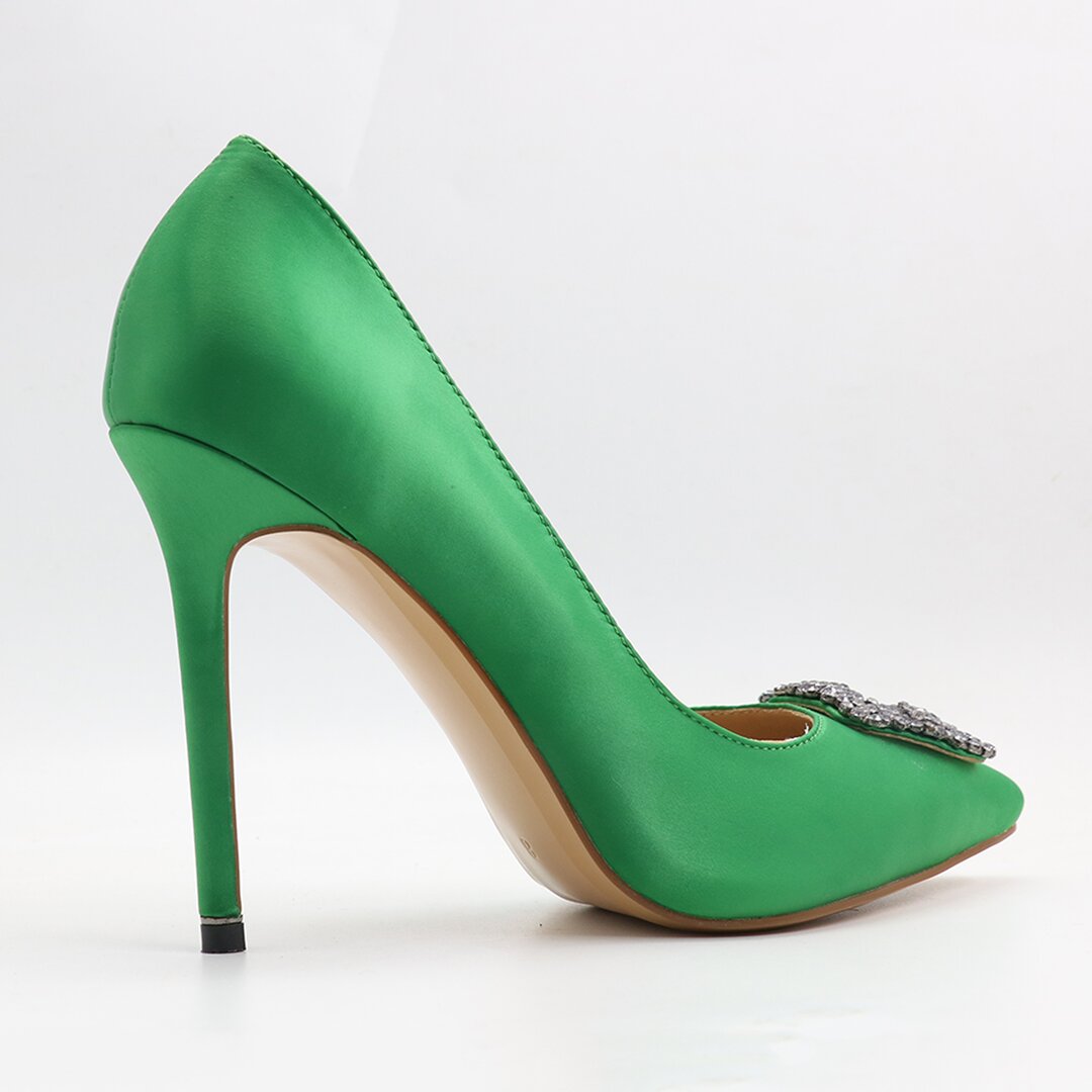 3.94" Women's Slik Shoes Diamond Party Wedding Pumps-vocosishoes