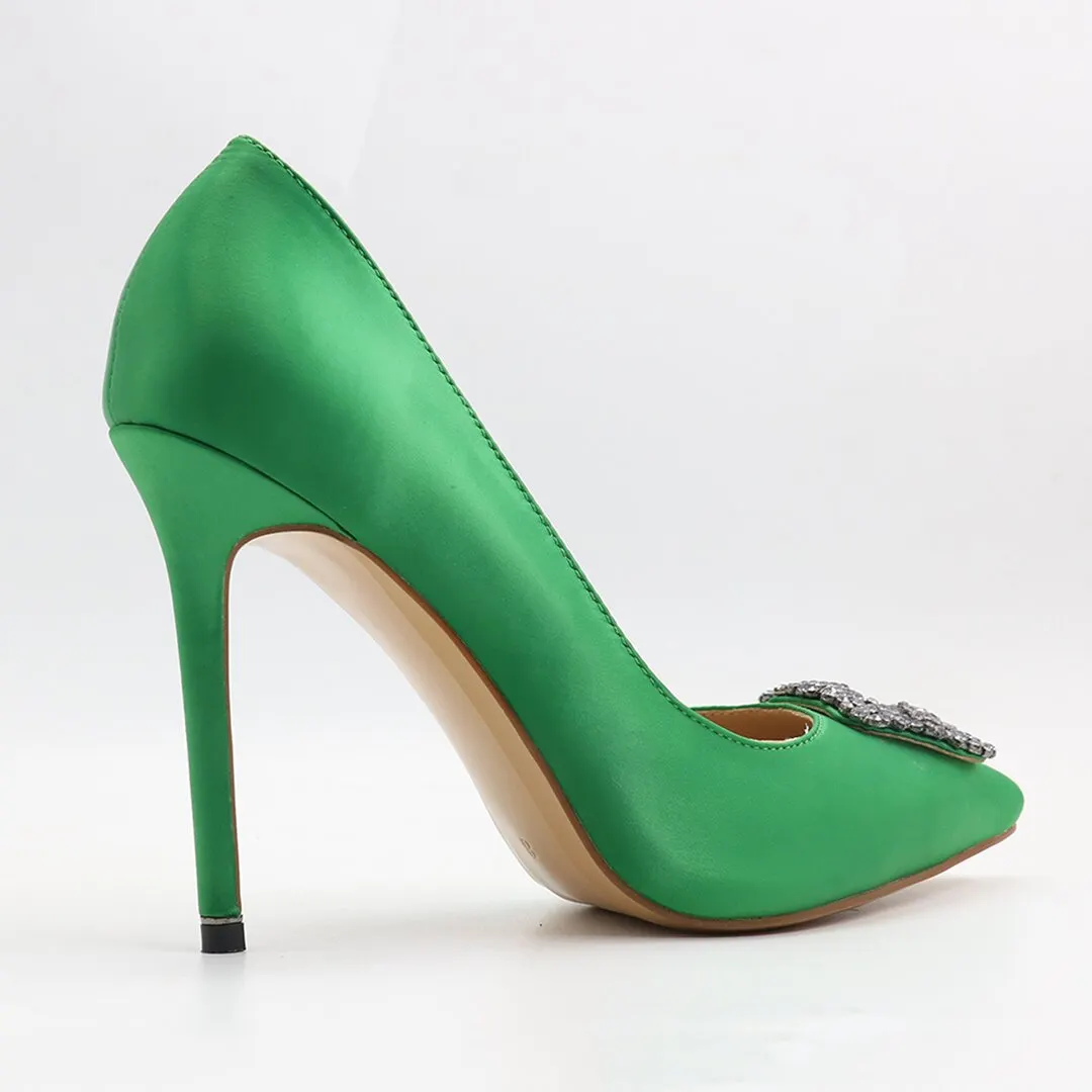 3.94" Women's Slik Shoes Diamond Party Wedding Pumps-vocosishoes