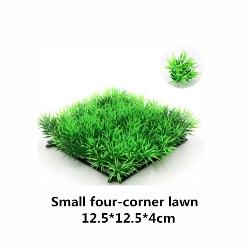 4 Style Artificial Green False Water Plant Lawn Aquarium Accessories Simulated water plant Environmental Plastic