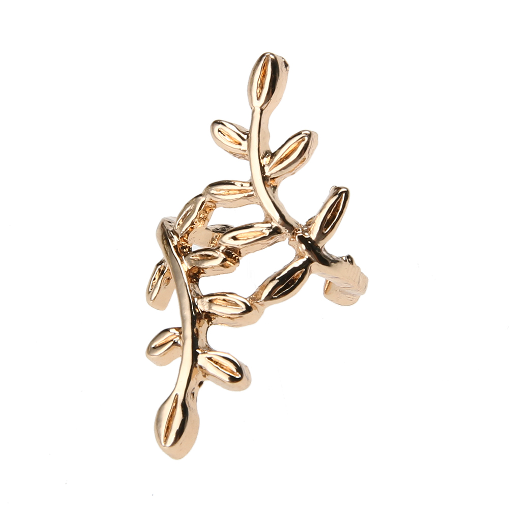 

Leaf South Korean Import Hole Less Decoration Ear Clip Earrings, 金色, 501 Original