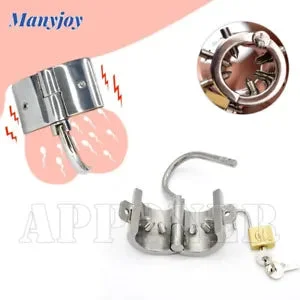 pornhint Pornhint Stainless Steel Spike Ball Stretcher Device Ring Lock Scrotum Pendants Delay