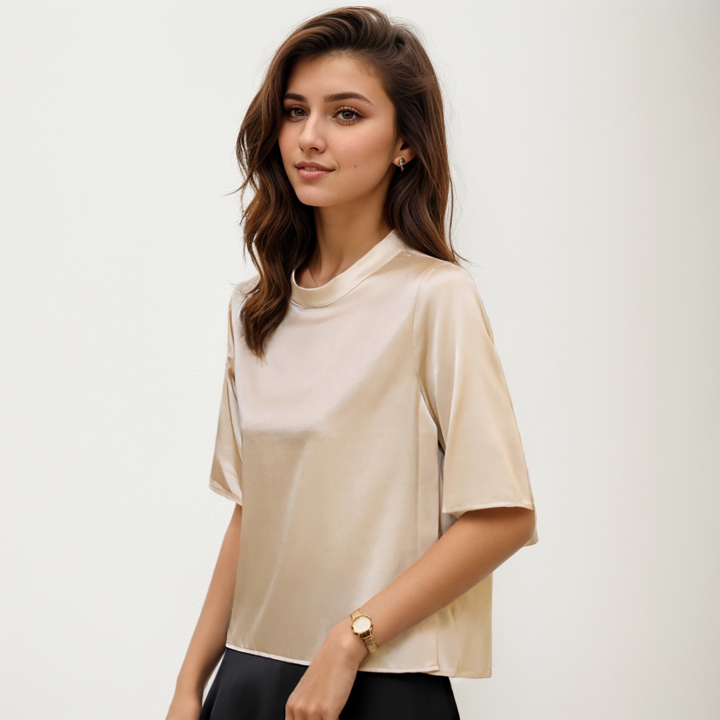 Solid Color Fashion Silk Shirt for Women REAL SILK LIFE