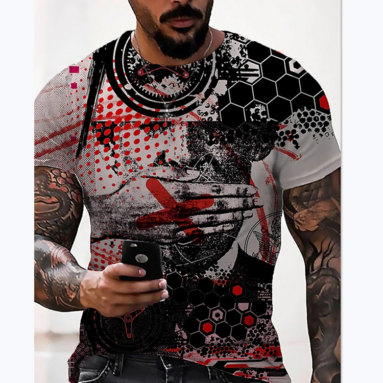 Dark Fashion Hip-hop Style Summer Short Sleeve Men's T-Shirts at Hiphopee