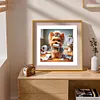 Papier toilette chiot - per&ccedil;age rond peinture diamant - 30*30cm