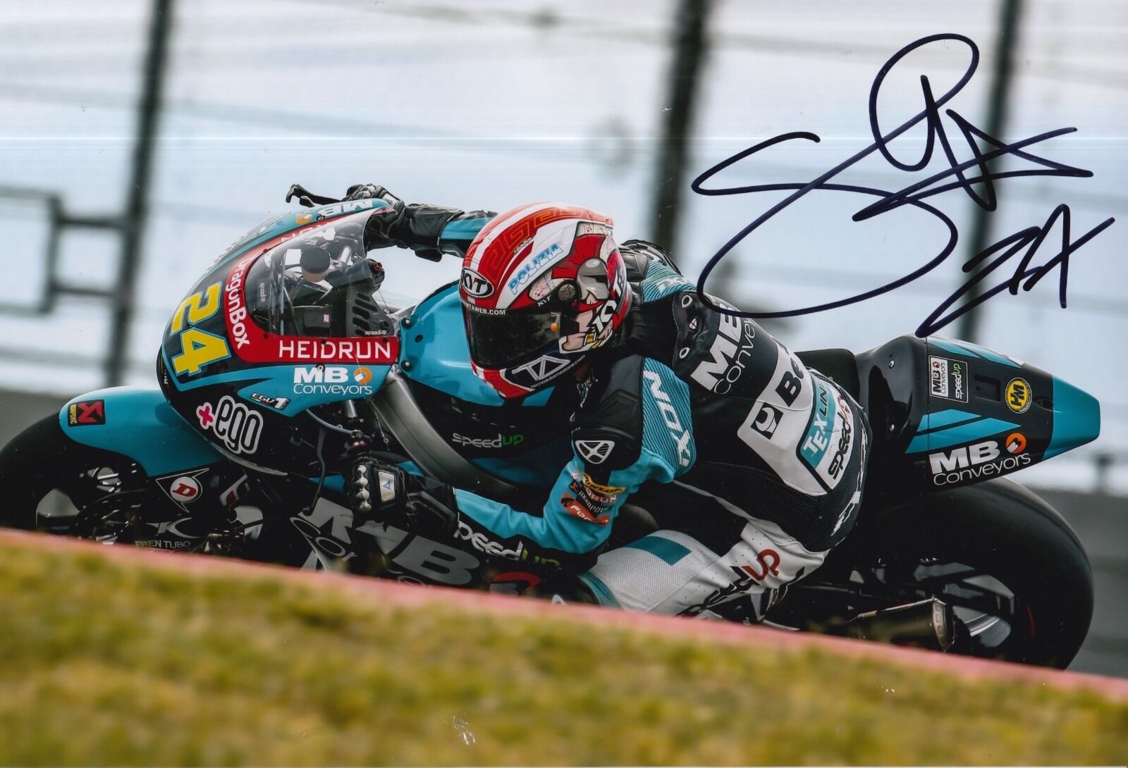 Simone Corsi Hand Signed 12x8 Photo Poster painting Speed Up Racing 2016 Moto2 MOTOGP 5.