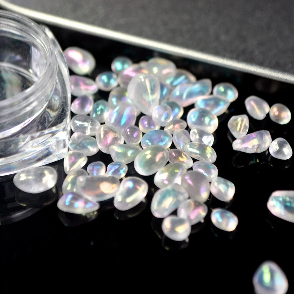 1 box Fish Scale Nail Sequins Holo Silver Mermaid Hexagon Glitter Sheets Bent Curve Bottom Manicure Nail Art Tips Decorations-Nail Inspo