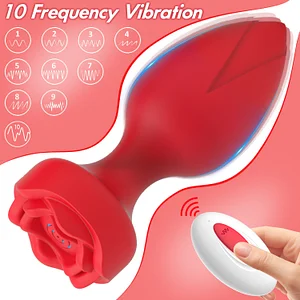 Rosebud App-Controlled 10-Frequency Vibration Rose Anal Vibrator