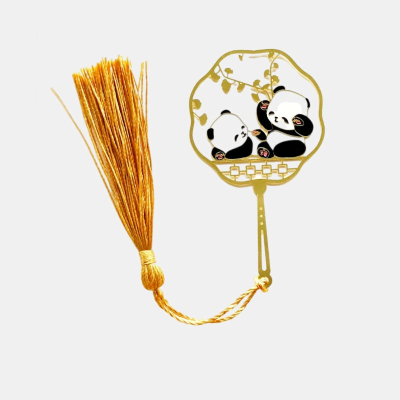 Panda Bookmark Engraving Chinese Style Gift Stationery Metal Traditional Chengdu Souvenir