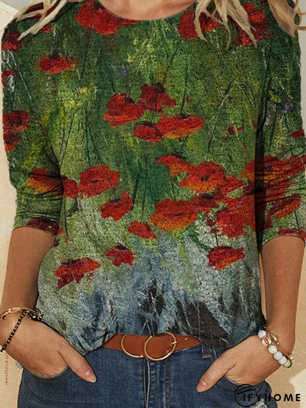 Long Sleeve Vintage Tops | IFYHOME