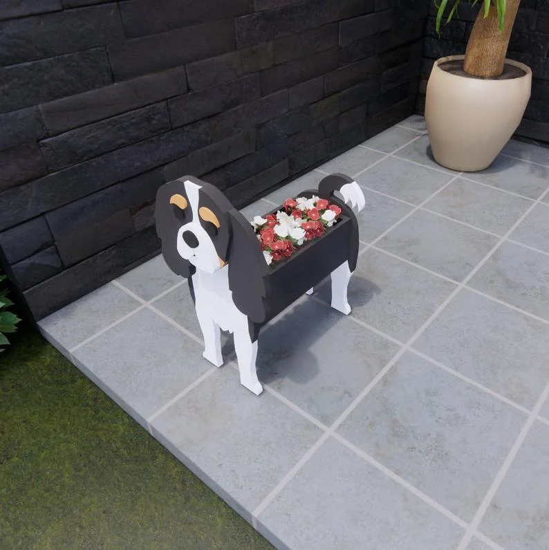 Dog Planter - Cavalier King planter