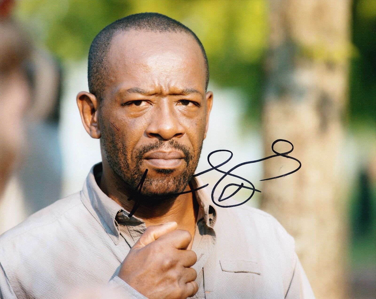 Lennie James Signed 10X8 Photo Poster painting Walking Dead AFTAL COA (7482)