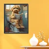 (US Only)Full Embroidery cotton Thread 11CT Printed Dog Cross Stitch Kit 40x50cm