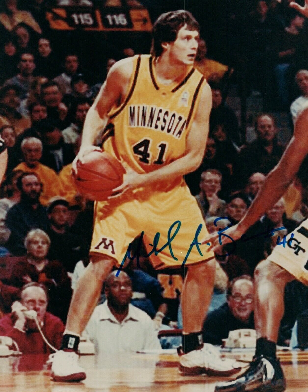 Mike Bauer NCAA College Minnesota Hand Signed Autograph 8x10 Photo Poster painting