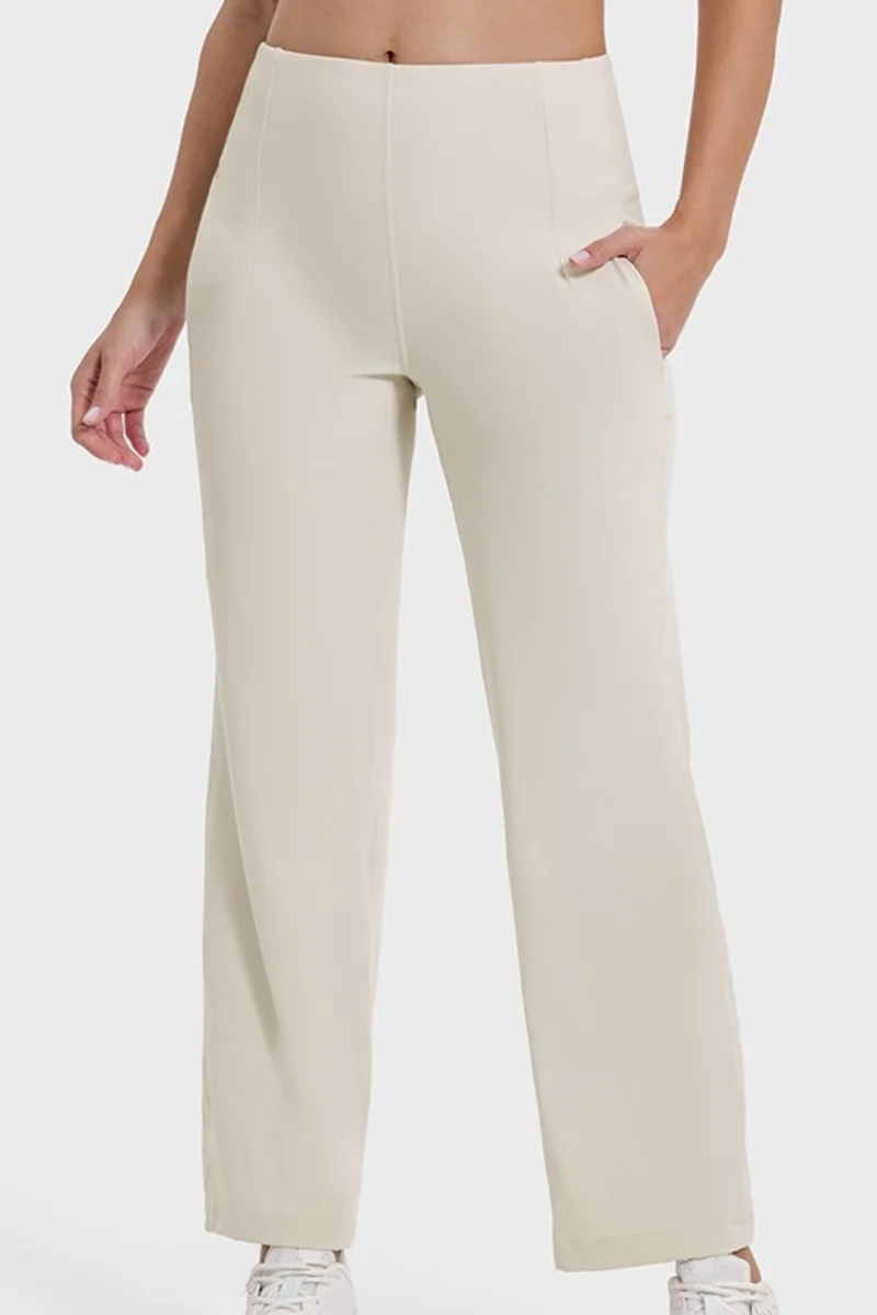 Side Pocket Breathable Casual Straight Pants