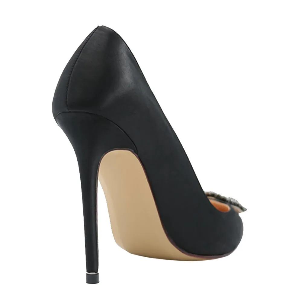 100mm Women's Slik Shoes Diamond Party Wedding Pumps-vocosishoes
