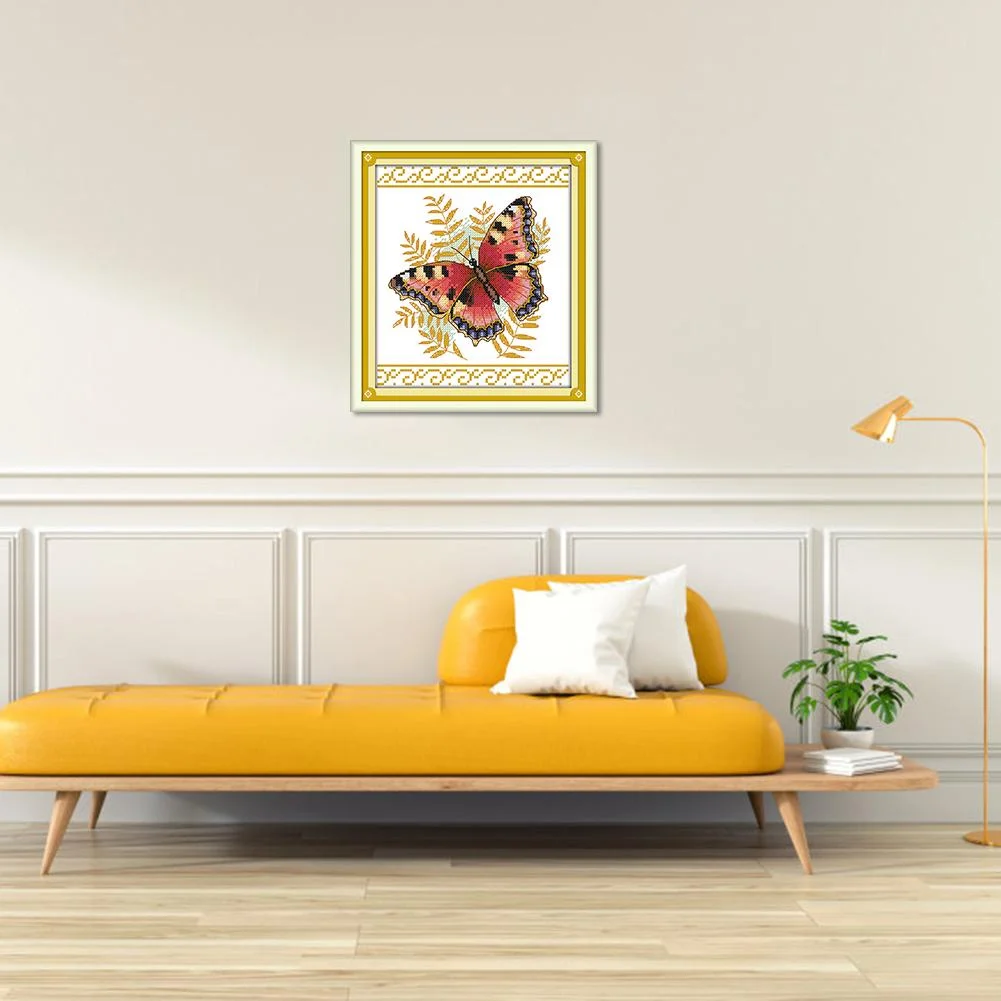 14ct Stamped Cross Stitch - Butterfly (22*20cm)