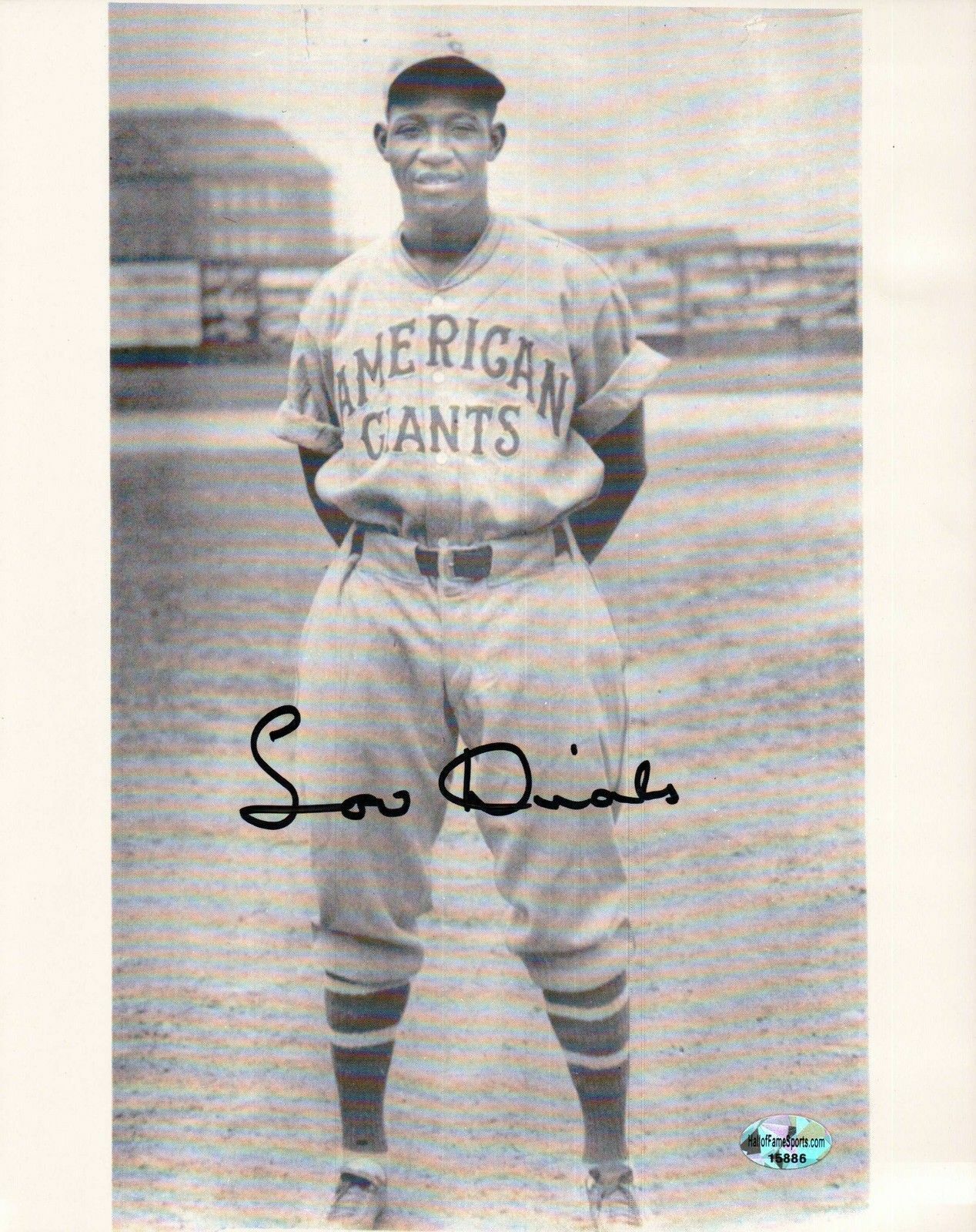 Lou Dials Signed 8X10 Photo Poster painting Autograph Vintage American Giants Auto w/COA