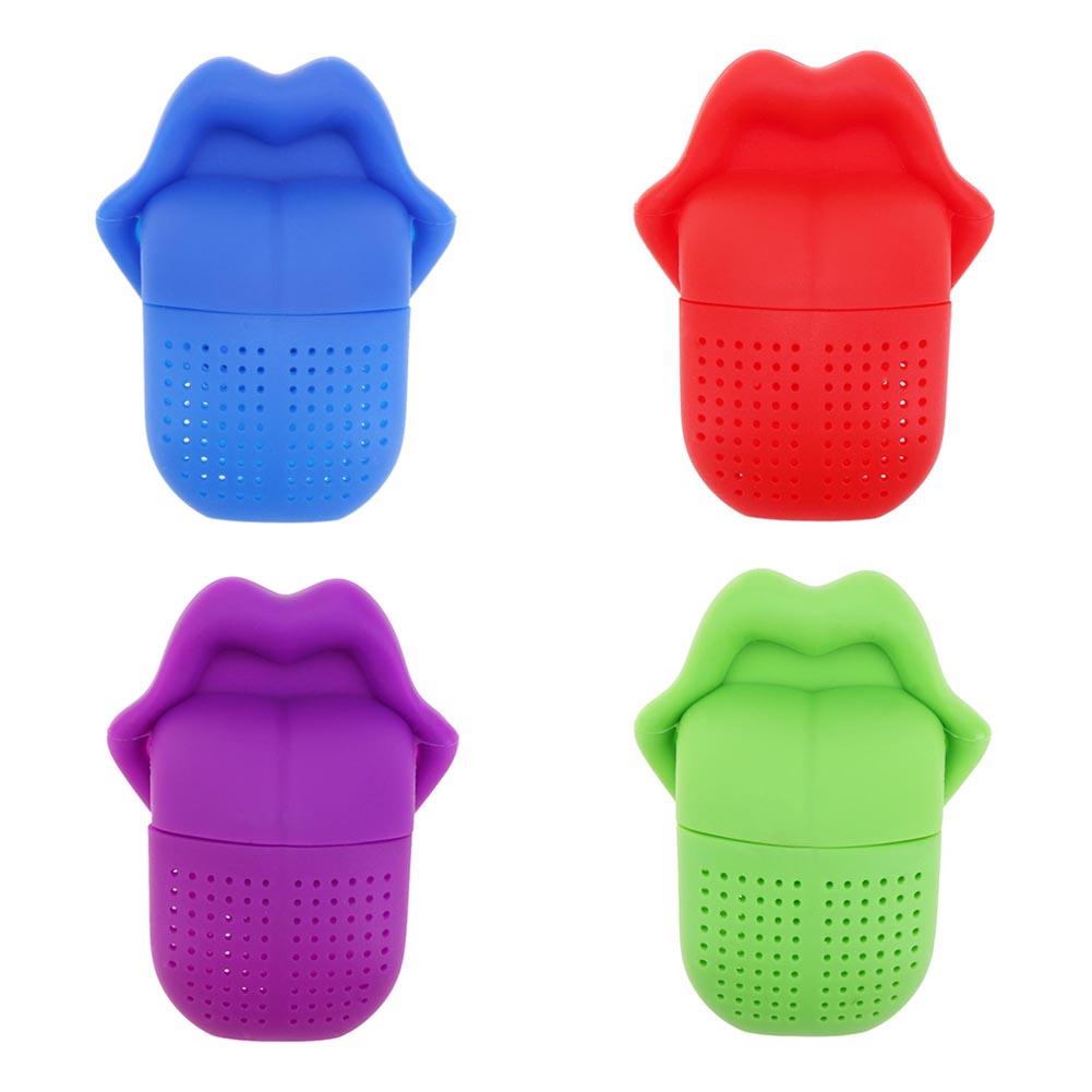 

Creative Silicone Tongue Infuser Loose Tea Leaf Strainer Herbal Filter, Red, 501 Original