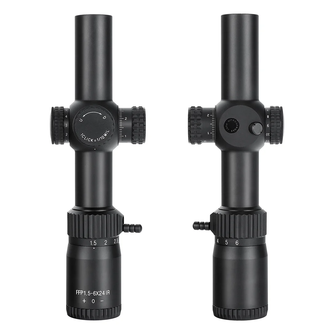 ohhunt&reg; LR 1.5-6x24 FFP Scope,30mm Tube,11 Levels Red Illuminated