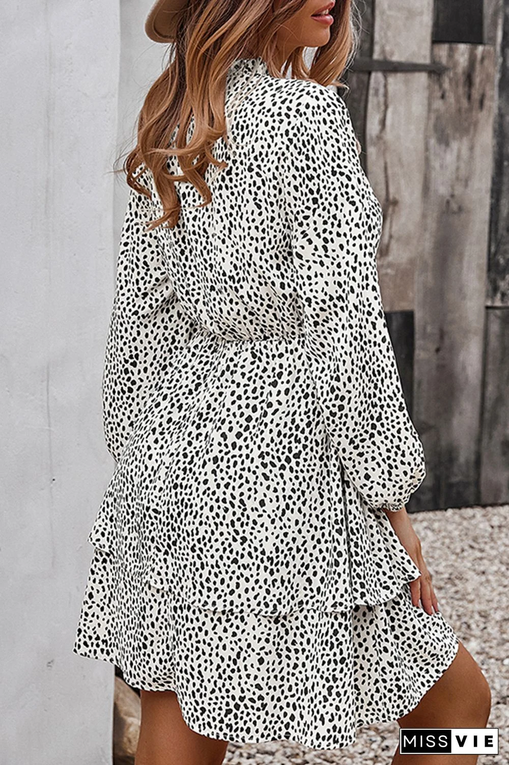 Elegant Print Split Joint Frenulum V Neck A Line Dresses
