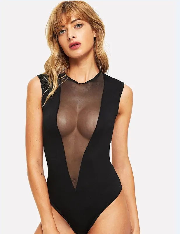 Churchf Hot Sexy Lingerie Sexy Black Perspective Conjoined Women's Lingerie Direct Sales