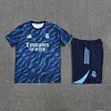 2025/2026 Real Madrid Pre-Match Training Blue Shirt+Shorts 1:1 Thai Quality