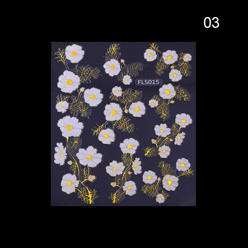 3D Nail Art Sticker Iridescent Gold Black Gilded Stripe Wave Line Adhesive Transfer Foils DIY Decal Manicures Tips Decoration-Nail Inspo