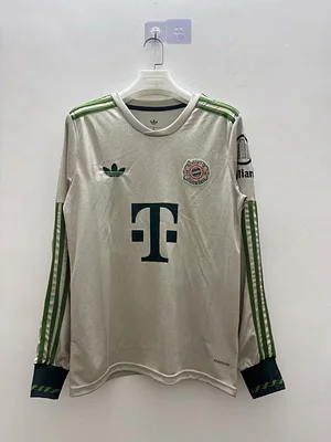 2025/2026 Long Sleeve Bayern Munich Oktoberfest Special Edition Light Grey Football Jersey 1:1 Thai Quality