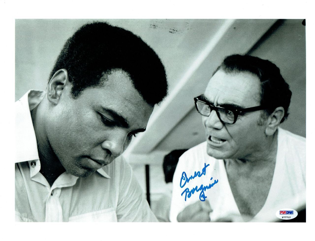 Ernest Borgnine w/ Muhammad Ali Signed Authentic 11x14 Photo Poster painting (PSA/DNA) #P77712