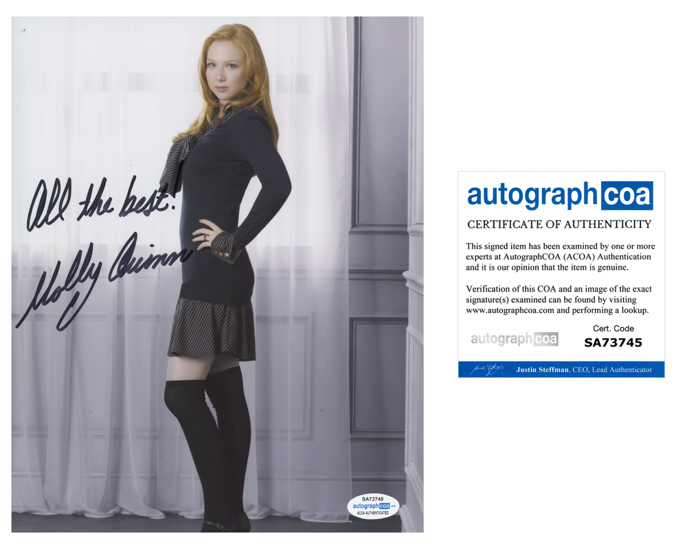 MOLLY QUINN SIGNED 8X10 Photo Poster painting AUTOGRAPHED CASTLE