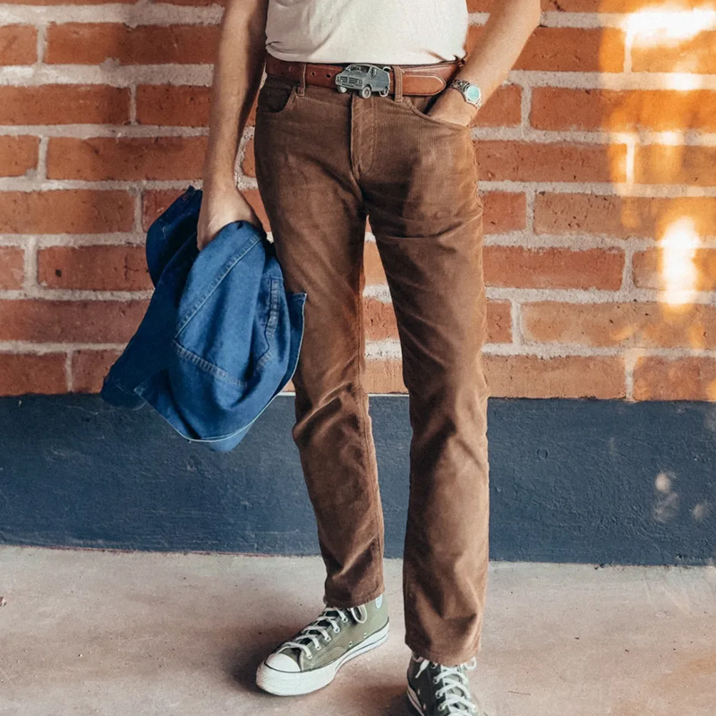 Vintage Classic Corduroy Slim Fit Pants