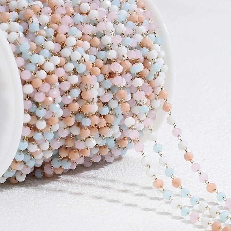 1 Set Stainless Steel Artificial Crystal Plating Polished Chain