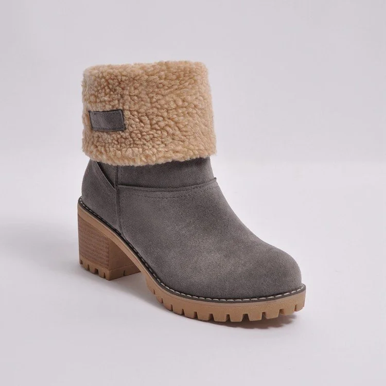 Churchf Churchf Fashionable Winter Large-Size Boots Lamb Wool Two Cotton Shoes To Keep Warm Snow Boots